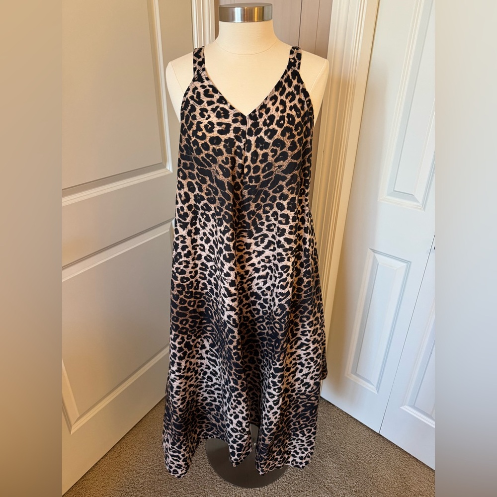 ALL SAINTS Leopard Print Maxi Dress